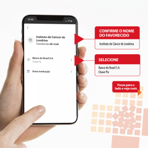 Passo 2: Confirme o favorecido e selecione o banco indicado